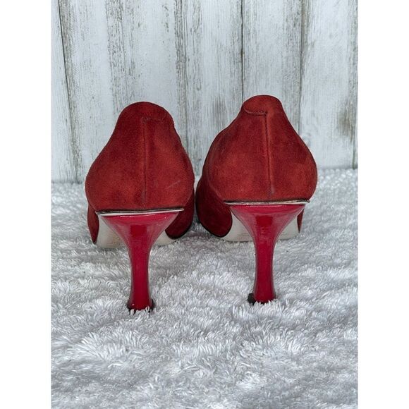 Materia Prima by Goffredo Fantini Red Suede Pumps Size 36 - Picture 5 of 10